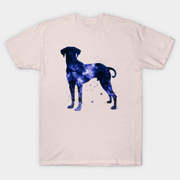 Rhodesian Ridgeback Dog Space Stencil T-Shirt by Furrban